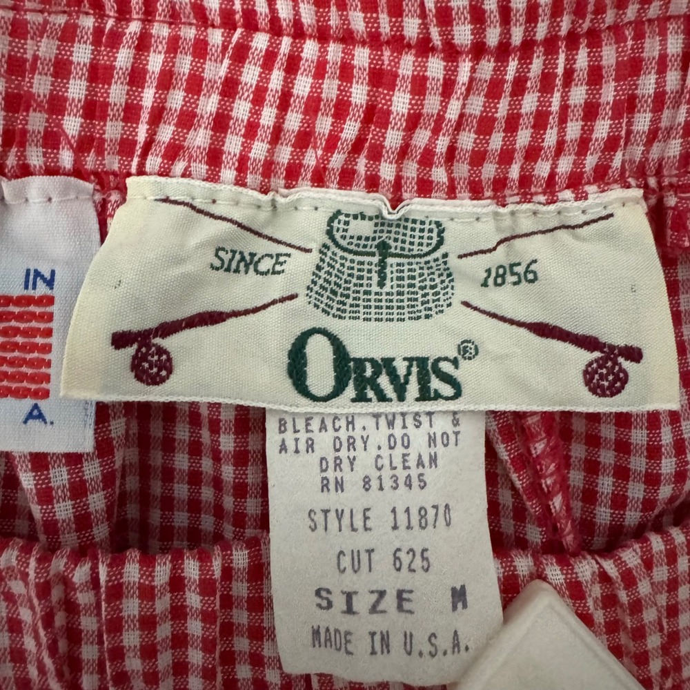 Vintage Orvis Red Gingham Tiered Boho Maxi Skirt Womens M Cottagecore Prarie USA - Picture 4 of 7